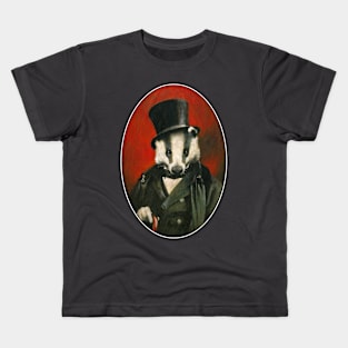 Victorian Badger oval design Kids T-Shirt